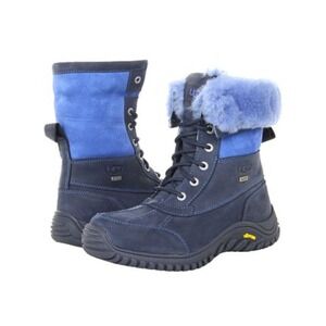 UGG Adirondack Purple Suede‎ Shearling Snow Boots Blue Waterproof US Kids 6